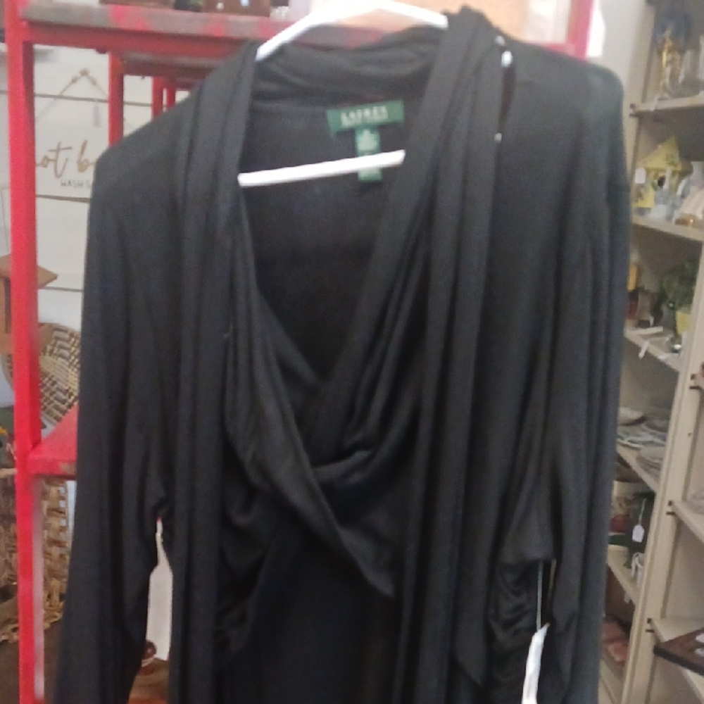 Black Draped Dress